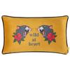Inked Wild Piped Velvet Cushion Cover