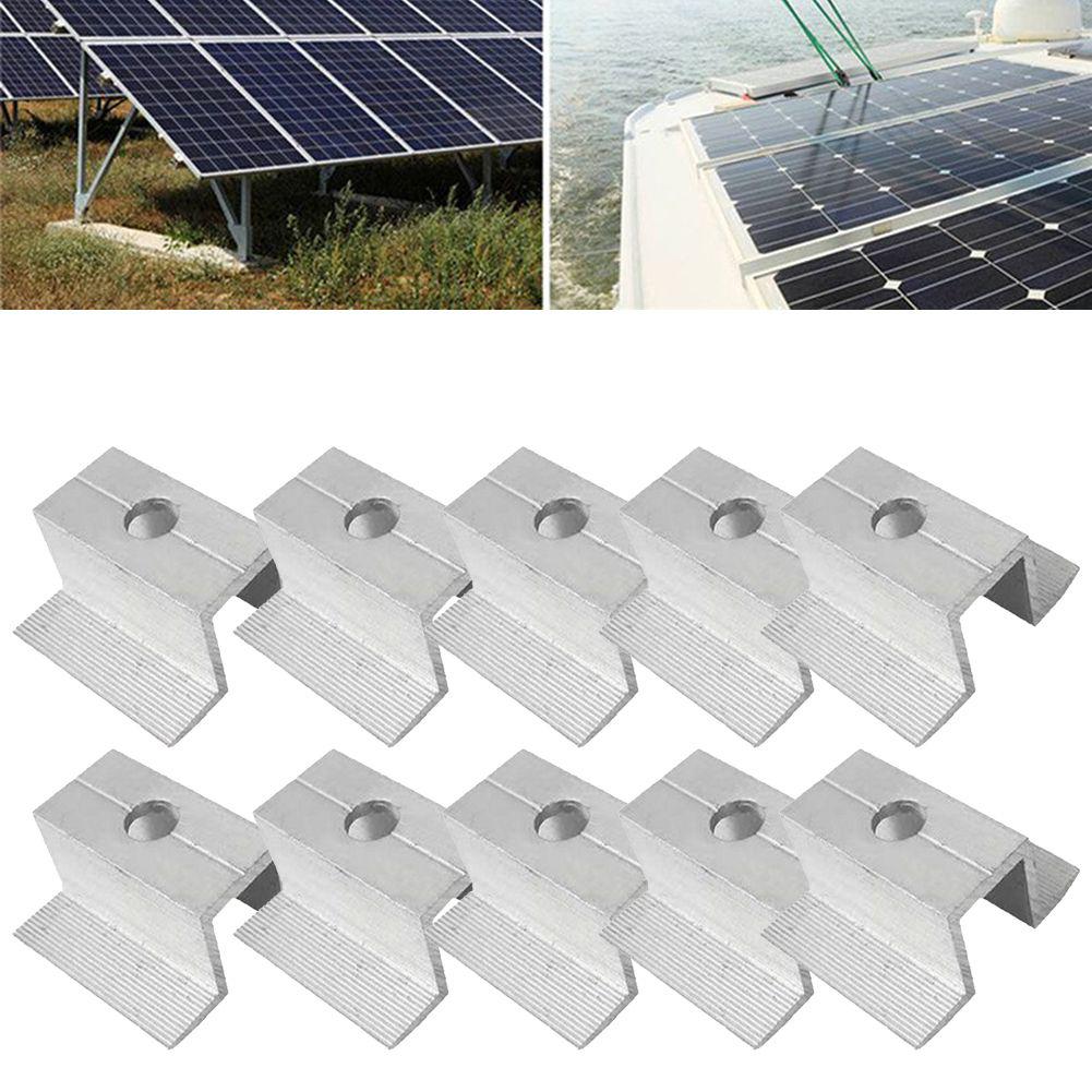 Light Weight Silver Aluminum Alloy Solar Middle Clamp Aluminum Alloy High Quality PV For Height 3.5MM Solar Middle Clamp