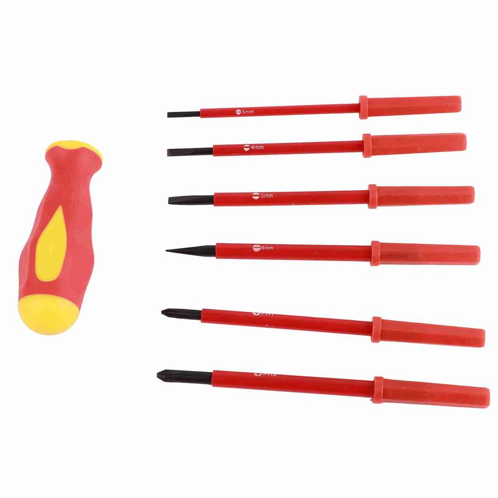 7dílná sada Multifunkční Izolované Plochý Křížový Elektrikářské Šroubováky Sada