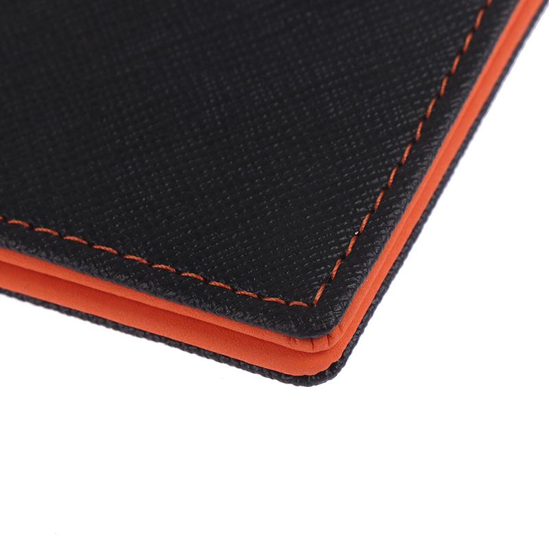 1X Billetera con Clip para Billetes Ultradelgada de Cuero para Tarjetas de Crédito/Identificación