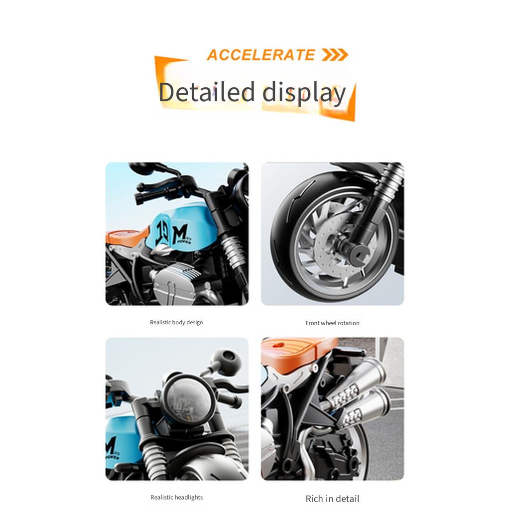 Kids Pull‑Back Motorcycle Toy, Simulation Locomotive Model Toy Car, Boys Girls Gift, Children’s Play Vehicle Toy