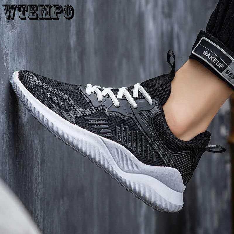 WTEMPO Letní tenisky Pánské outdoorové prodyšné sportovní boty ze síťoviny Neklouzavá tlustá podrážka měkká spodní část Běžné běžecké boty