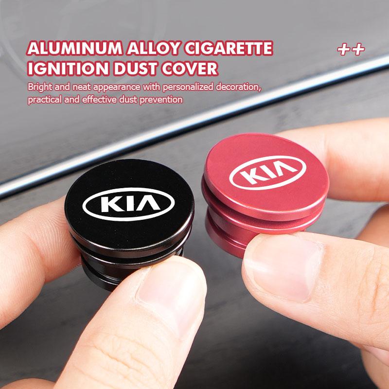 Car Logo Cigarette Lighter Dust Proof Plug Cover Cigarette Lighter Button For KIA K5 K2 Rio Optima Sportage Venga Sorento Stonic pzce30
