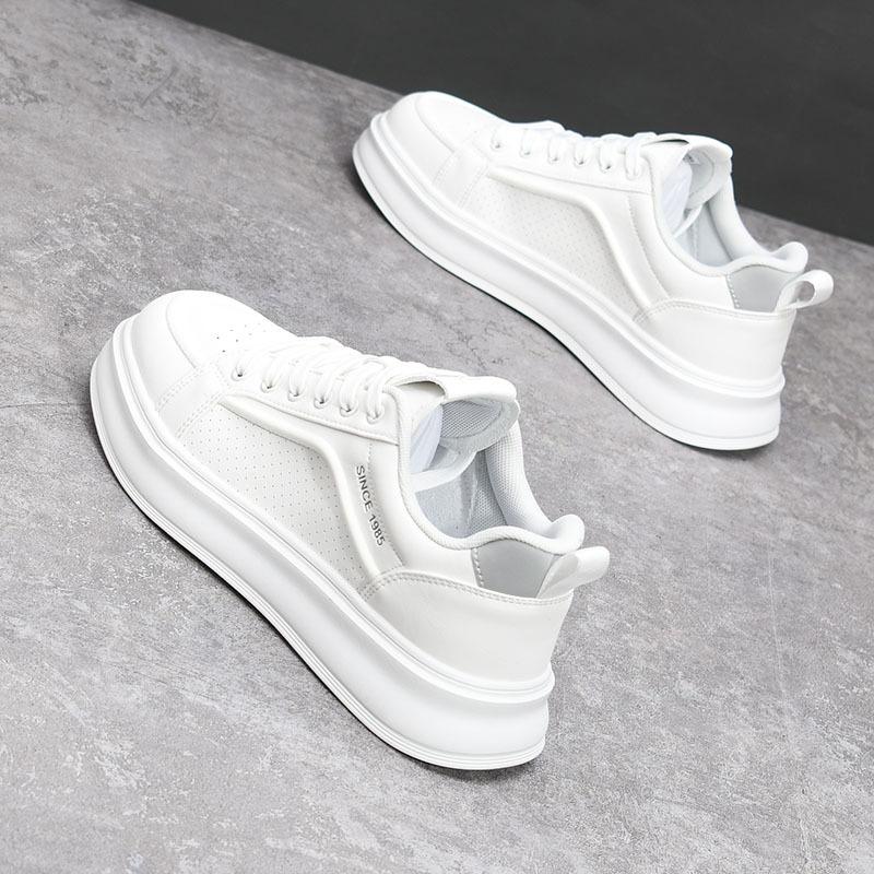 Summer new breathable deodorant thick-soled sports and leisure board shoes non-slip heightening small white tide shoes