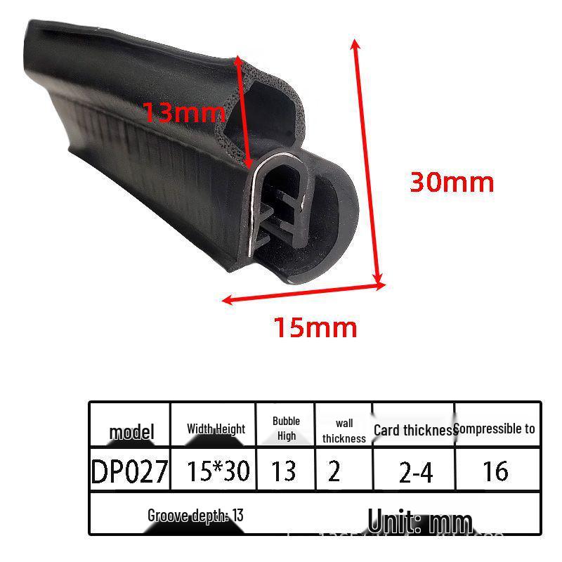U-förmige Gummi-Schaumstoff-Dichtungsstreifen für Schränke und Autotüren