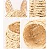 Artisanal Handwoven Rabbits Ears Basket for Easters Decoration and Home Storage Solution