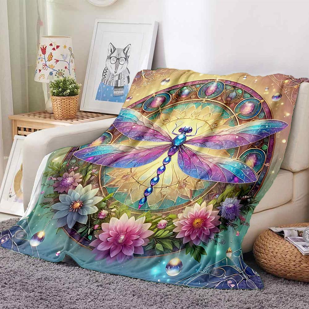 1pc Butterfly Garden Blanket, Lightweight Flannel Throw Blanket For Sofa, Bed, Travel214