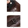 Genuine Leather Chest Bag Men Fashion Style Casual Straddle Bag Business Large Capacity Multifunctional Shoulder Bag