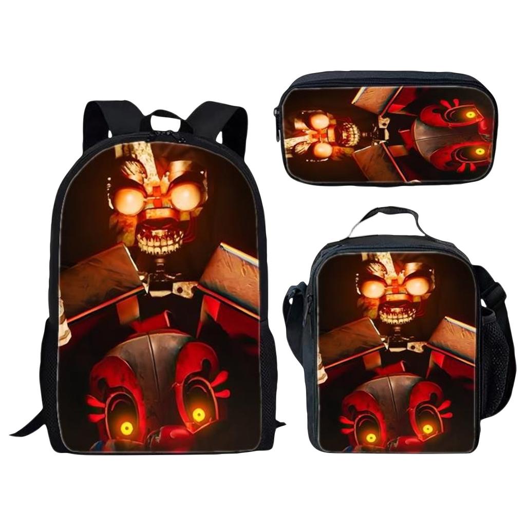 Anime Peripheral Printed Backpack, Personalized Backpack Storage Bag,Three Piece Backpack Lunch Bag Pencil Case Set,School Supplies