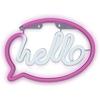 Panneau Lumineux LED - FOREVER - Veilleuse Hello - Rose - USB Et Piles - Décoration Murale