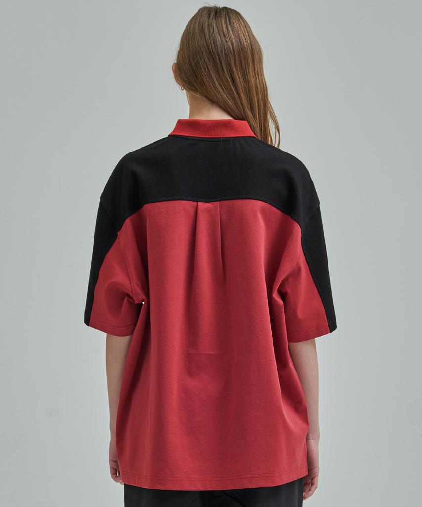 ZENSAI Preppy Polo Shirt Red