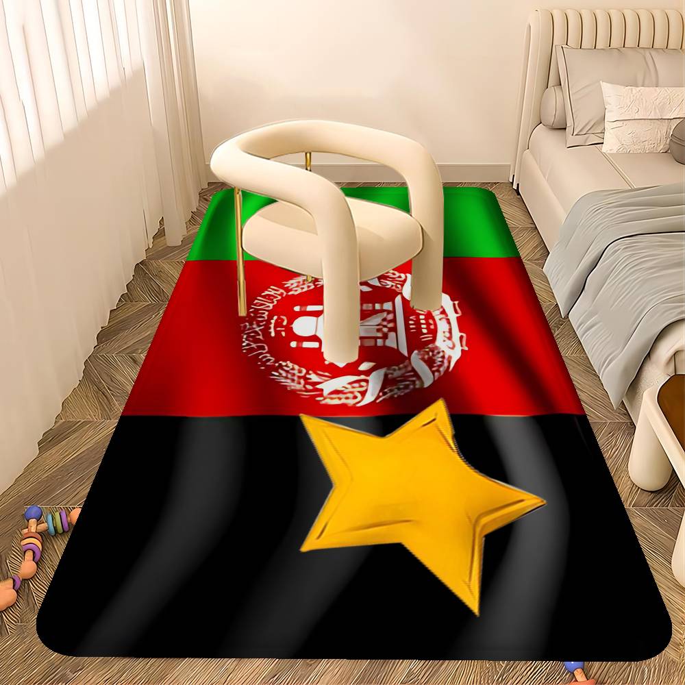 Tappetino Ingresso Bandiera Afghanistan Afghano Lavabile Antiscivolo Tappeto Zona Soggiorno Divano Sedie Tappetino Cucina Tappeto