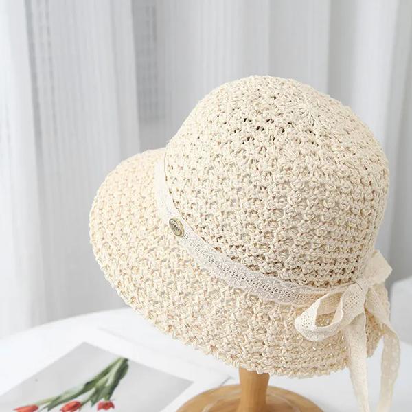 

WTEMPO Ажурные Модные Летние Солнцезащитные Шляпы с Бантом, Весенние Женские Складные Солнцезащитные Шляпы с Широкими Полями