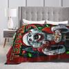 Poster von Terrifier 3 Weihnachtsdecke Fleece Weihnachten Halloween Kunst Der Clown Dünne Überwurfdecken für Sofa Outdoor Steppdecke