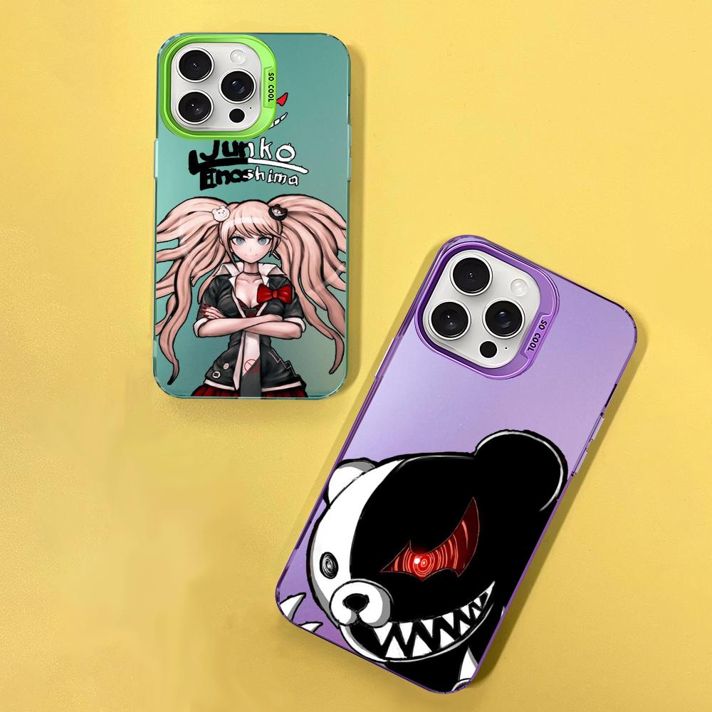 Danganronpa Junko Enoshima Monokuma Phone Case For IPhone 16 15 14 13 12 11 Pro Max X XR XSMAX 8 Matte Shockproof Back Cover