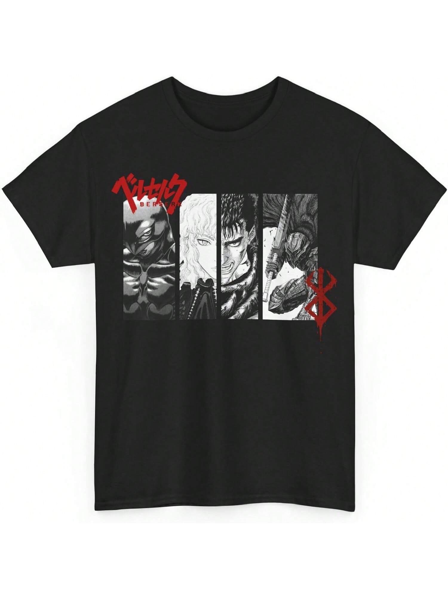 

Berserks Manga Tshirs Men - Guts Graphic Print T Shirt Unisex - Anime Costume Round Neck Short Sleeve Tee Shirt XS-5XL XXXXXL