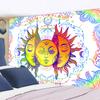 White Black Sun Moon Mandala Tapestry Wall Hanging Witchcraft Wall Tapestry Hippie Wall Carpets Dorm Decor Psychedelic Tapestry