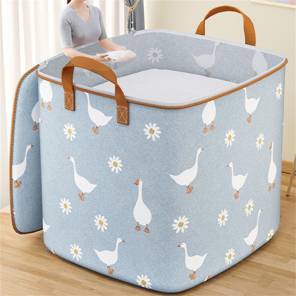 Large Capacity Clothes Quilt Storage Basket Foldable Quilt Storage Bag 100/140/180l Foldable Blanket Underwear Storage Box