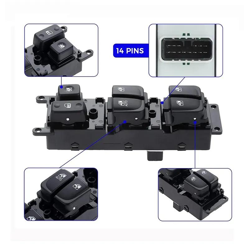 Front Left Electric Window Switch Glass Lifter Button Parts for Hyundai Sonata 2.4L 2005 2006 2007 93570-3K010 Car Accessories