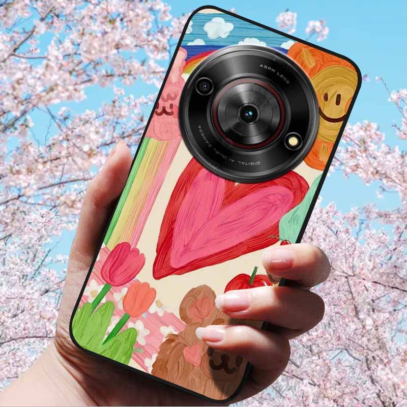 For ZTE Blade A75 5G 6.6" Cases 3D Relief Flower Soft Silicone Luxury Cover for ZTE Blade A75 5G 3D Phone Cases ZTE Blade Z2357N
