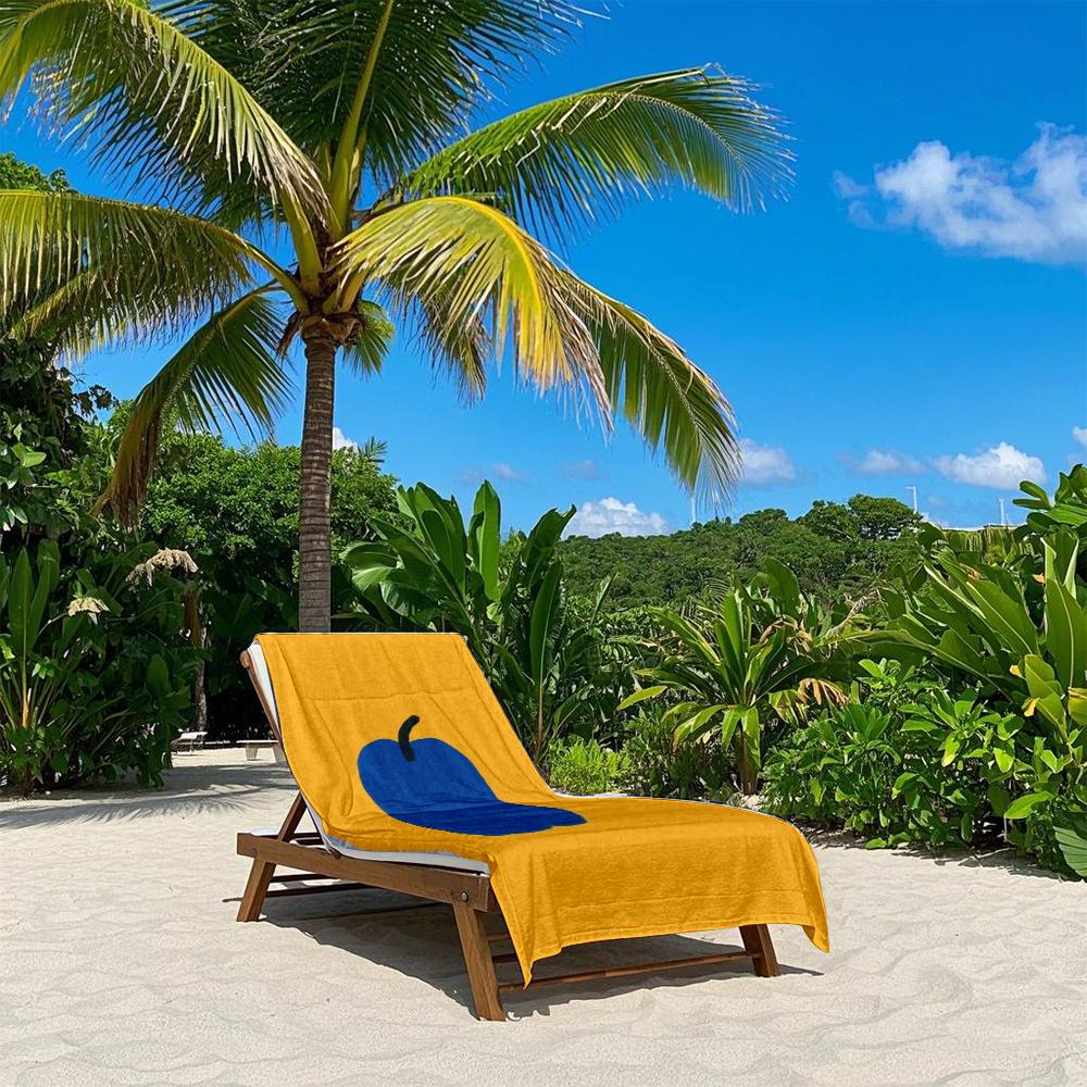 Manzana Azul sobre Amarillo Secado Rápido Toalla de Baño Microfibra Toalla de Playa - peso ligero natación camping yoga playa exterior