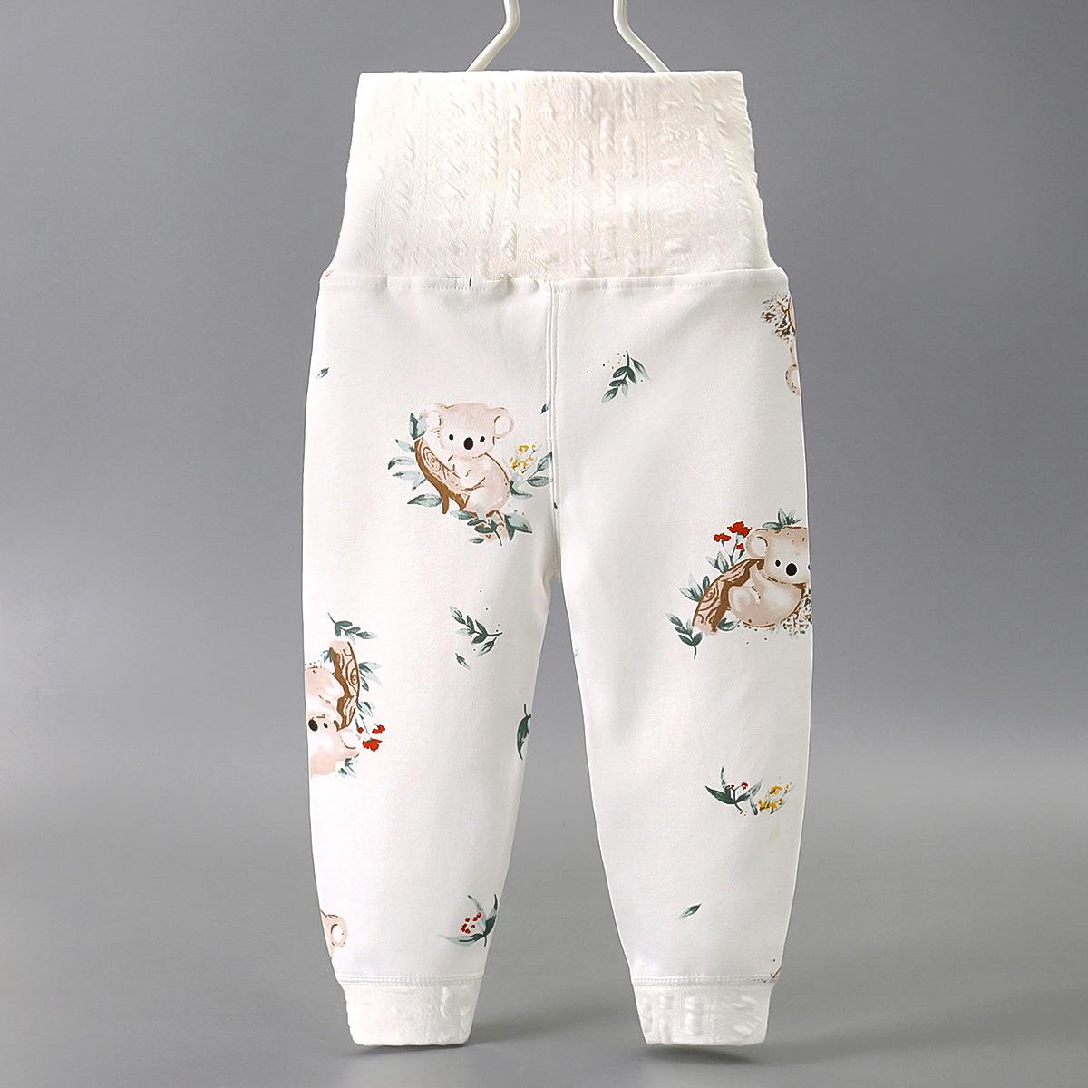 

Весняно-осінні дитячі піжами з чистої бавовни з високою талією - Штани для сну для хлопчиків і дівчаток із захистом животика 73 cm