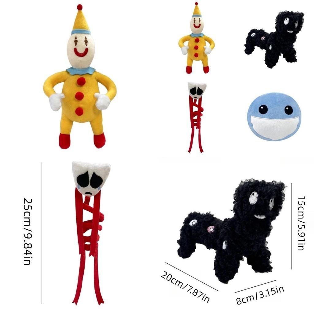 Unique Digital Circus Rabbit Plush 25cm Height Red Spring Bubble Black Monster Colors Short Plush