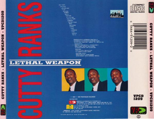 CD CUTTY RANKS  Lethal Weapon VPCD1209 VP 1991 US Reggae Ska  Dub Used