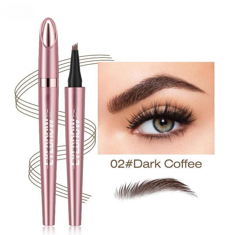 Four-pronged Liquid Eyebrow Pencil Four-tip Forked Liquid Eyebrow Pencil  Four-prong Waterproof  Sweat-proof and Less Likely To Smudge Eyebrow Pencil