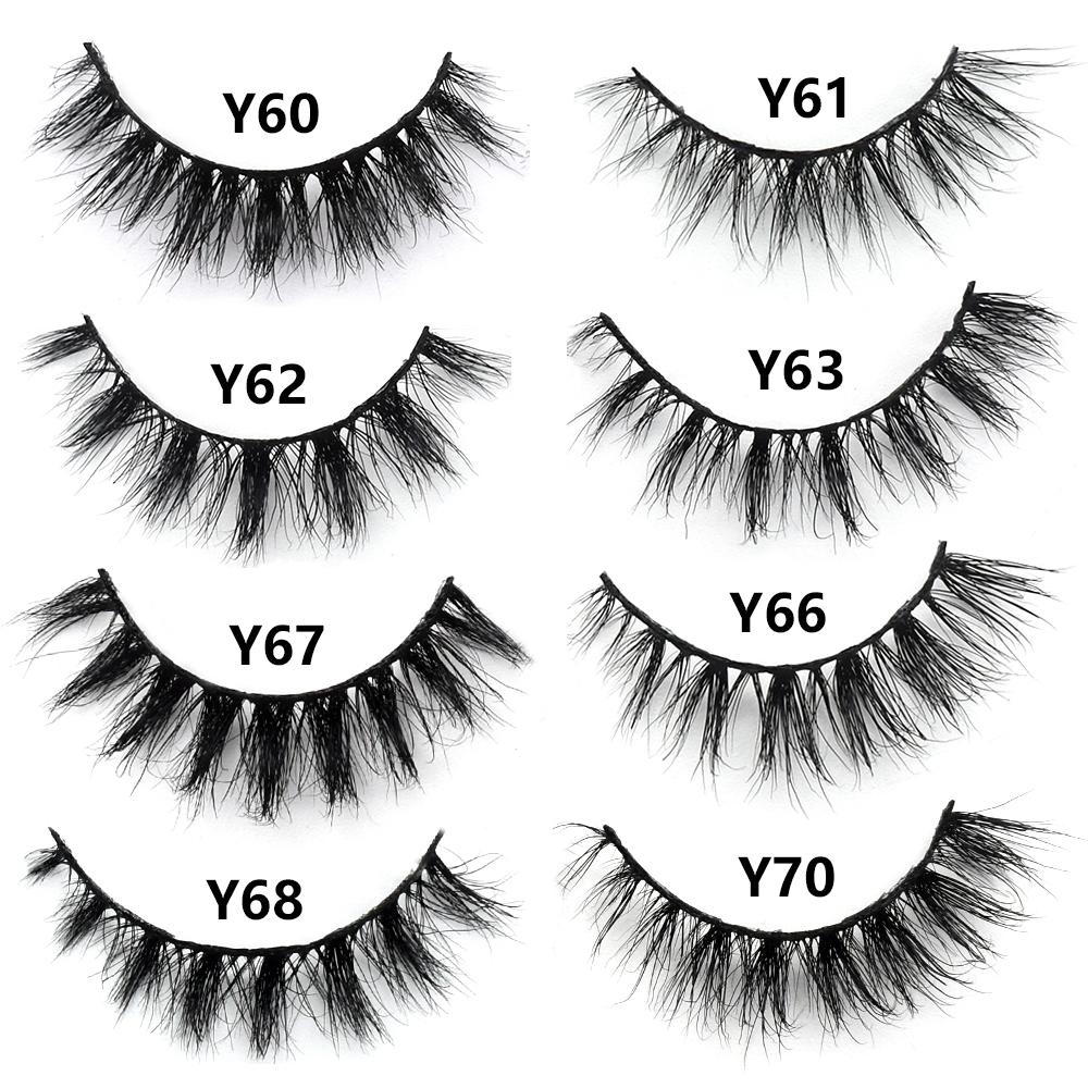 FOXESJI Real Mink Fluffy Short Eye Lashes Extension Wispy Soft Natural Short False Eyelashes Daily Wear Full Strip Lashes Makeup
