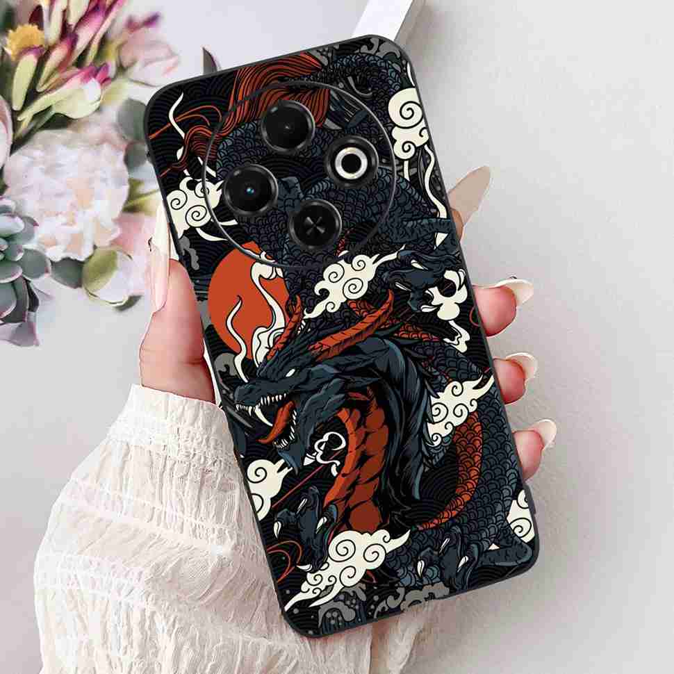 2024 For Tecno Spark 30C KL5 Phone Case For Tecno Spark 20C 30C Case Shockproof Cover Spark20C Cool Dargon Pattern