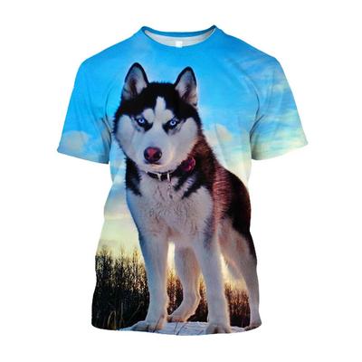 Sibiřský husky Pánská trička se zvířecím potiskem Móda Ležérní Harajuku Zábavný trend Osobnost Trička s krátkým rukávem