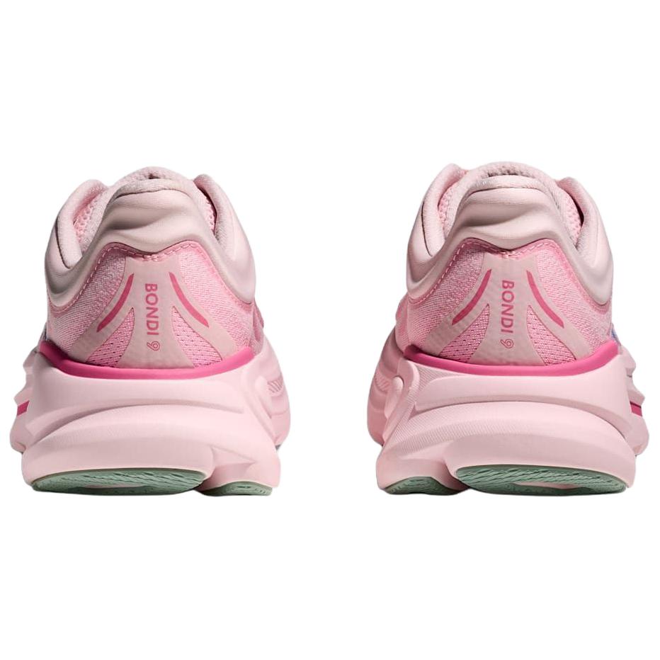 HOKA ONE ONE Bondi 9 Abrasion Resistant Breathable Reflective Running Shoes Women's Pink Blue 1162012-RSTP