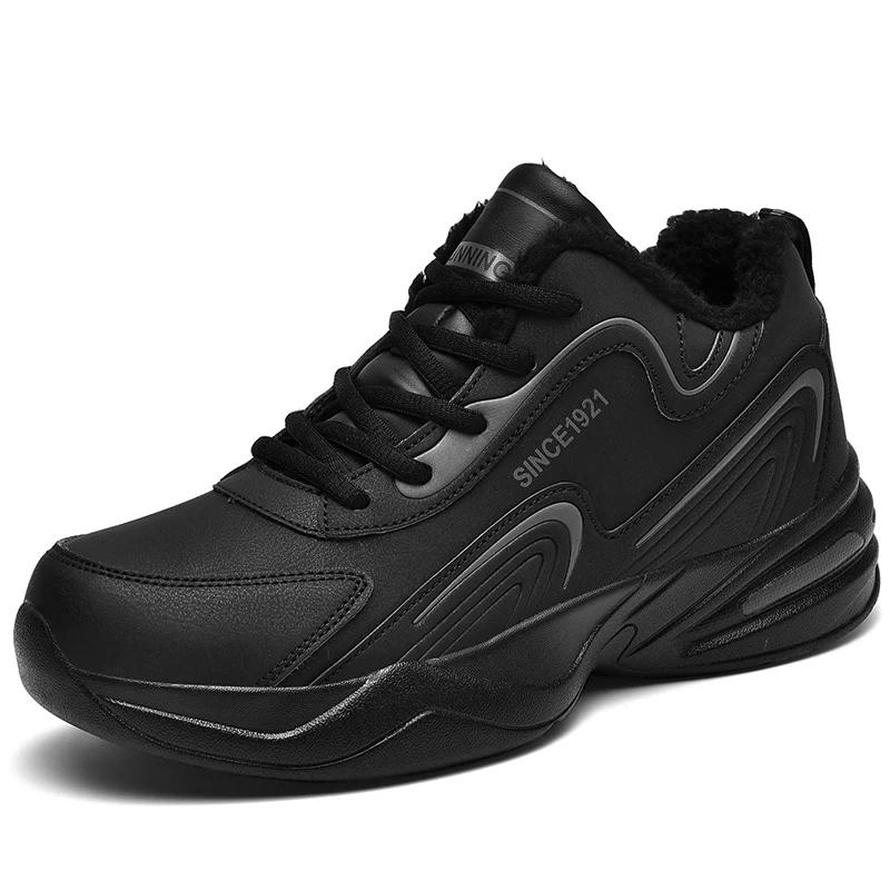 Luxury Men’S Snow Winter Shoots Warm Casual Sneakers Fashion Leather Waterproof Sport Running Shoes Men Nonslip Tenis