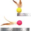 10Pcs Cat Colorful Rainbow Toys Flutter Balls with Feather and Bells for Indoor Ourdoor Kitty Kitten Interactive Playing Chewing Training Chasing