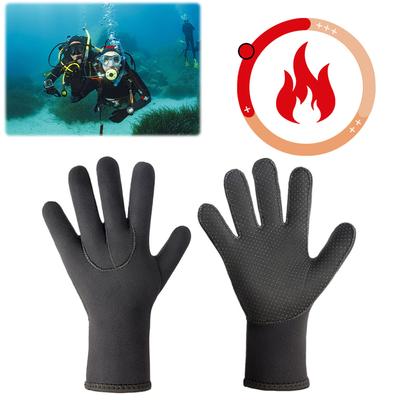 3mm Neoprene Gloves Thermal Wetsuit Gloves Cold-proof Scuba Diving Gloves Anti Slip Five Finger Dive Gloves for Water Sports