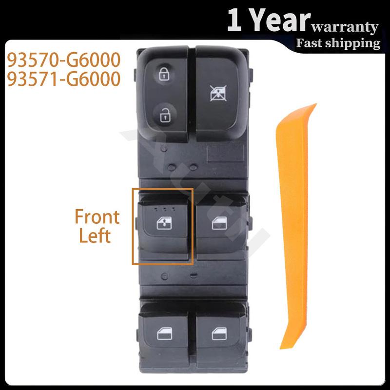 93570-G6000 for Kia Picanto 2017 Front Left Driver Side Electric Power Master Window Switch Lifter Control Button 93571-G6000