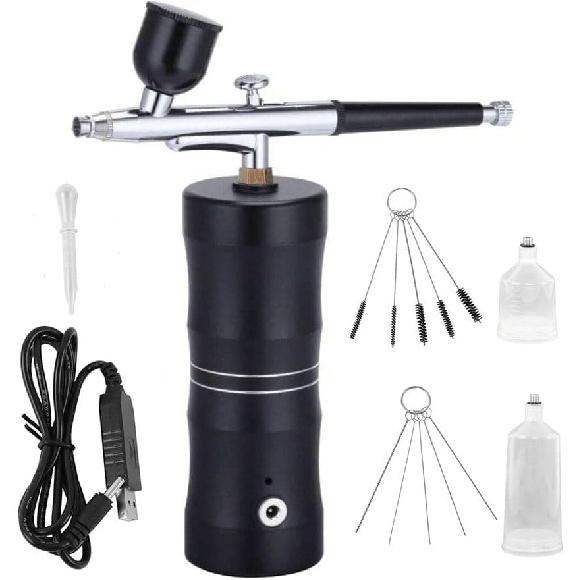 Aepto Airbrush for Nails Cordless Portable Airbrush Kit with Compressor 2 Levels 36 Psi High Pressure Rechargeable Air Brush Machine with 0.3mm