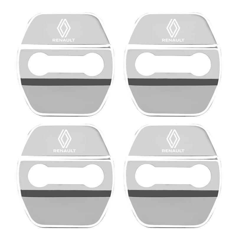 Interior Stickers For Renault Clio Captur Trafic Scenic 2 Megane 2 3 4 Kadjarle 4Pcs Titanium Alloy Car Door Lock Protective Cov