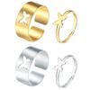 Summer Fashion Retro 2 Piece Butterfly Ring Set Creative Personality Punk Couple Jewelry Accessories for Women Creative Gifts