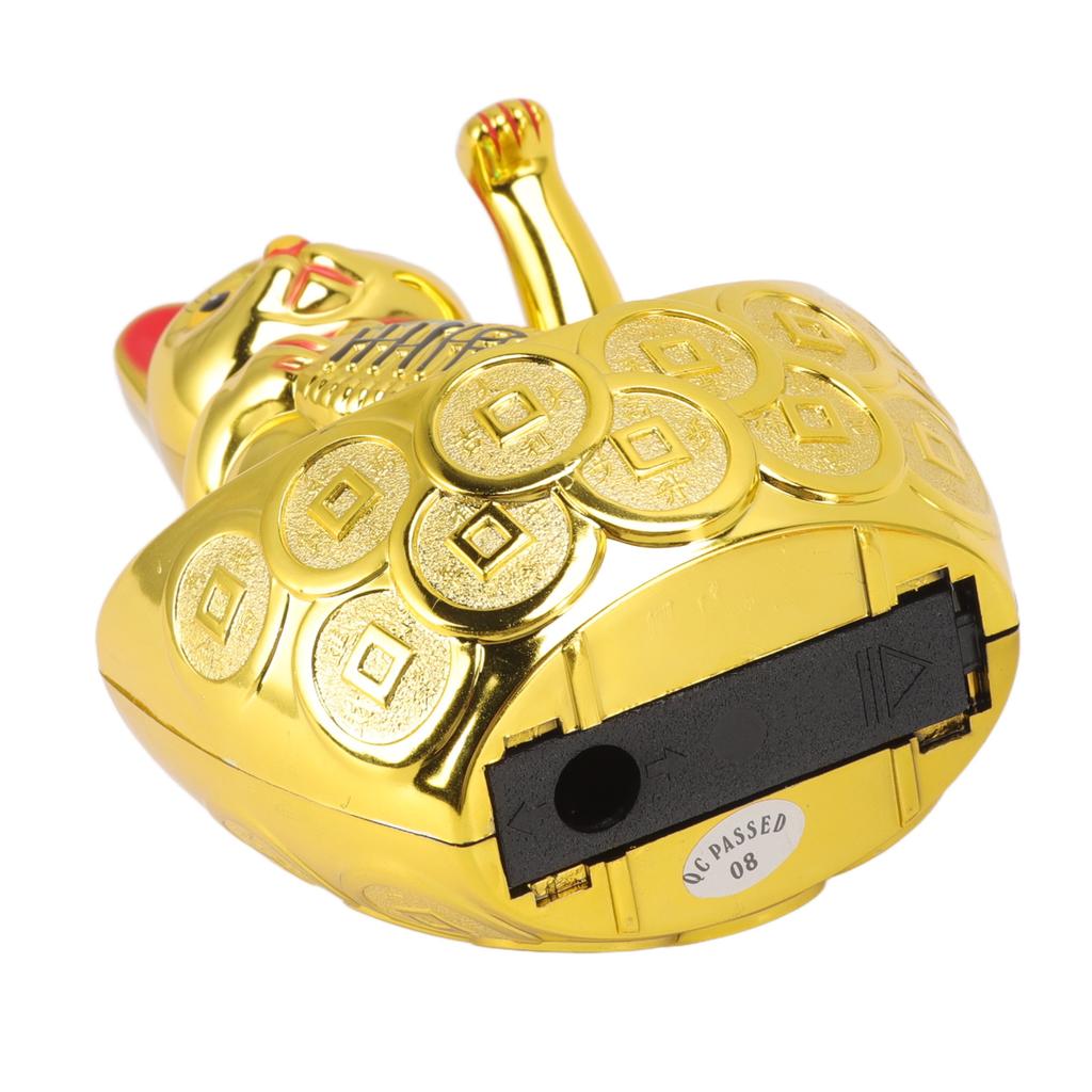 Chat porte-bonheur agitant de 5,5 pouces Décoration bascule dorée Chat porte-bonheur pour Hôtels Cafés Décoration intérieure Cadeaux