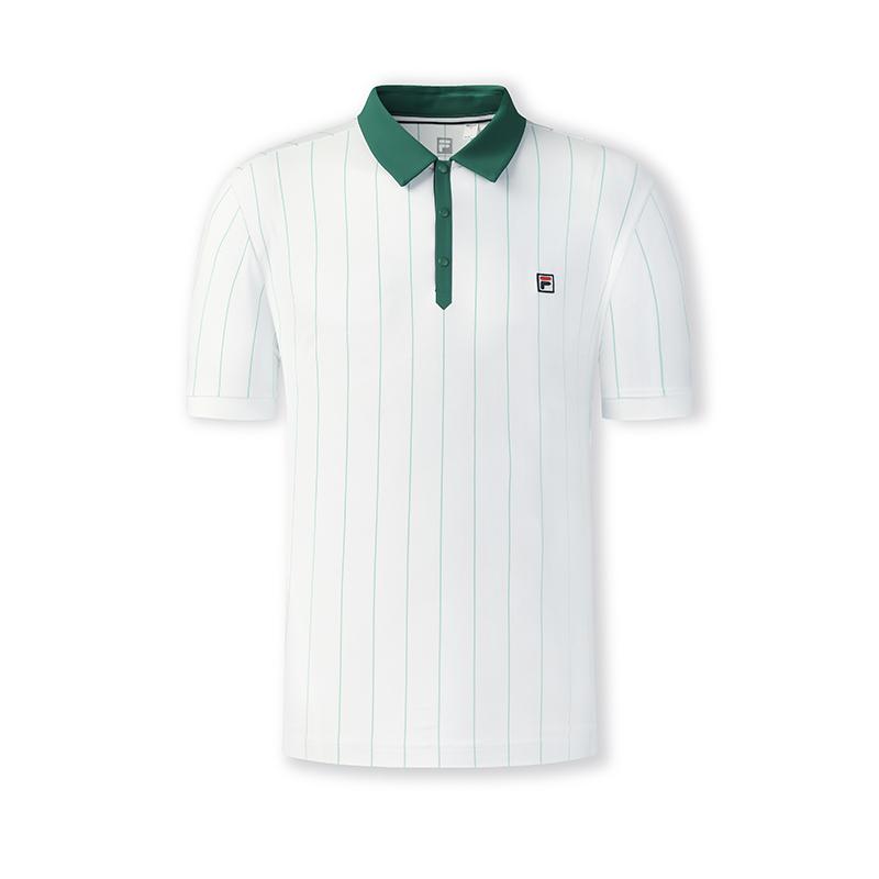 Fila Tennis Fashion Minimalist Striped Casual Sports Tennis Versatile Comfortable Knitted Short Sleeve Polo Shirt Men Tops A11M533139F-ZA
