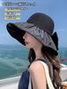 UV Protection Hat for Wide Brim Hat for Sun Protection Coating Design for with Storage Adjustable Chin Slimming Commuting Size [Wdlife] Women, [Black
