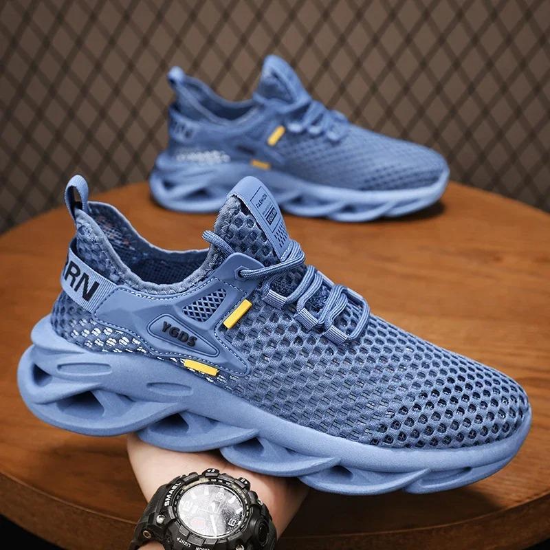Men's Summer Mesh Sneakers - Breathable for Casual Outdoor Running Tennis Hiking & Luxury Platform Loafers Style tenis masculino