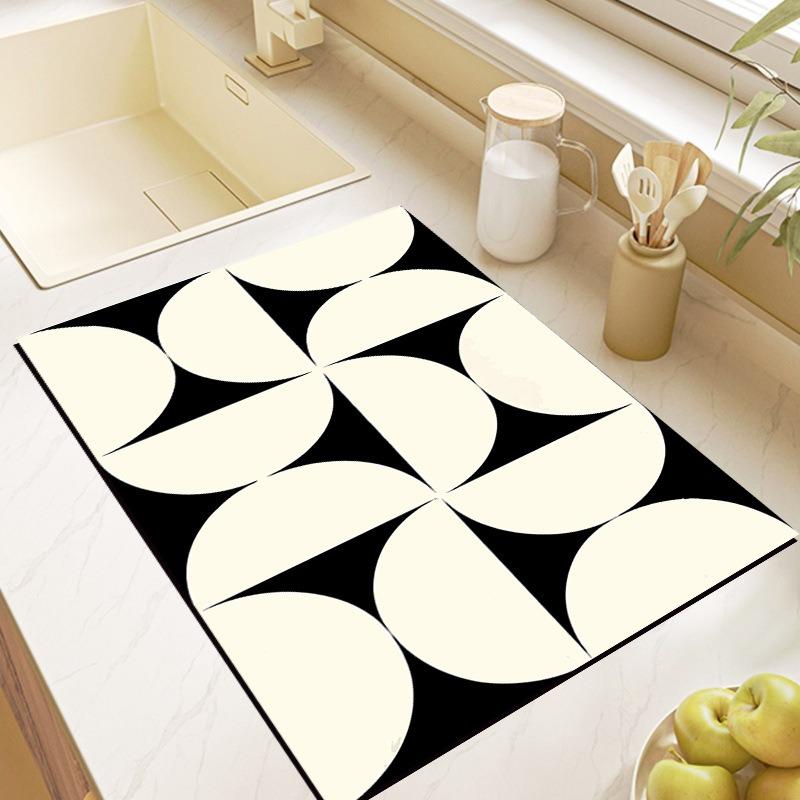 

Nordic Diatom Mud Kitchen Countertop Draining Pad Anti-slip Absorbent Pad, Bowl and Plate Heat Insulation Tableware Cup Pad 20x30cm