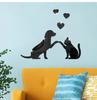 DIY Love Cat Dog Acrylic Mirror Wall Sticker Cartoon Paste Self-adhesive Living Room Bedroom Bathroom Decoration Wall Decor