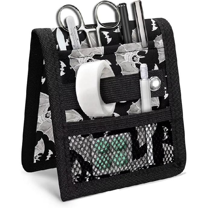 Cat Printed Nurse Pocket Protector Cartoon Nurse Organizer Bag Pouch Utility Hospital Bag Organiser Pouches Tool Case