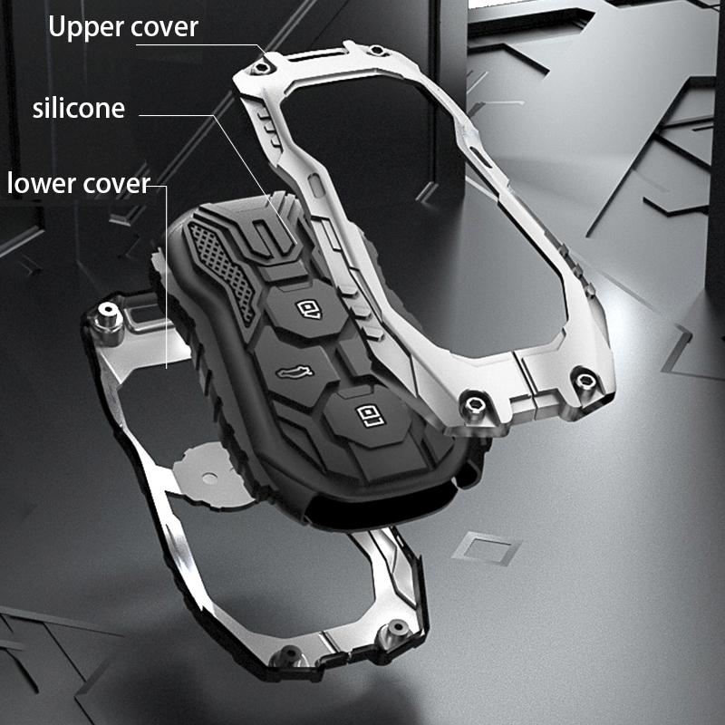 Galvanized Alloy Silicone splicing Car Key Cover Case For Xpeng Xiaopeng p7 p7i p5 g3 g3i g9 g6 22-23 Car Accessorie