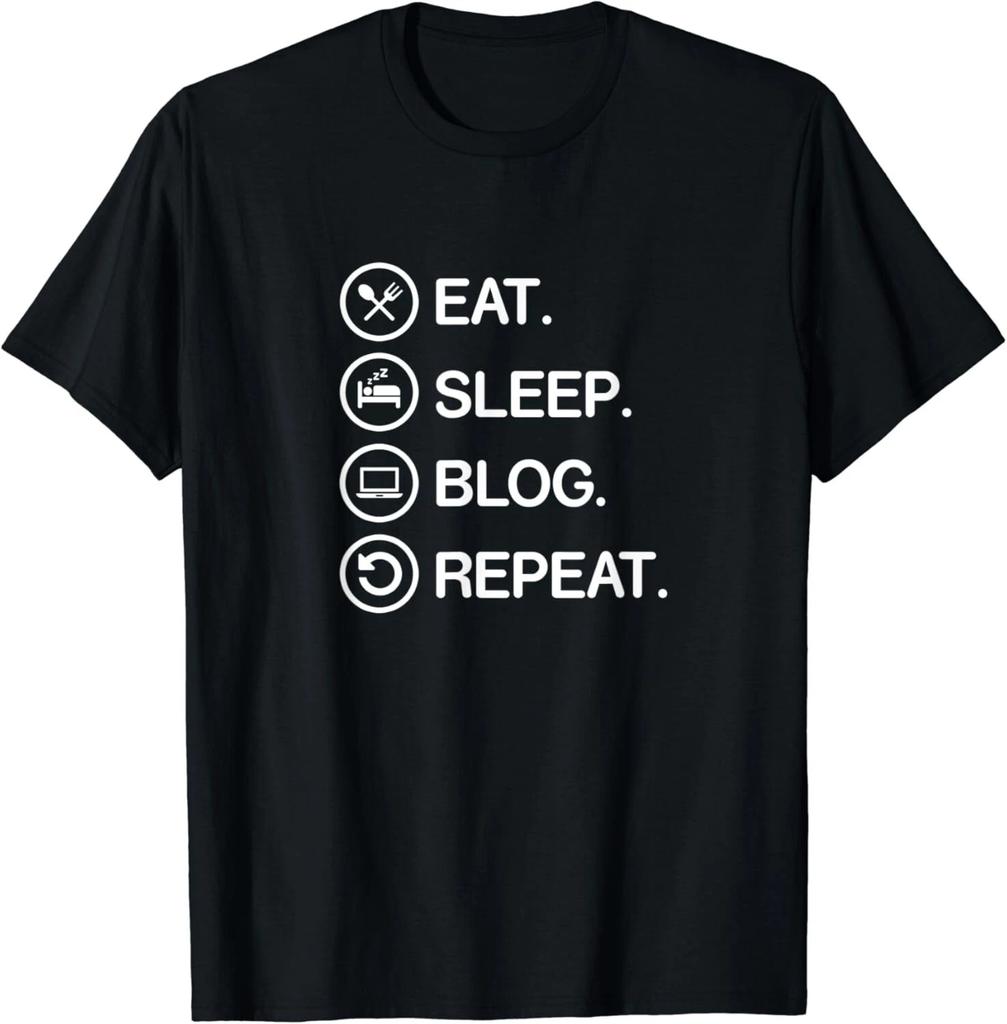 Eat Sleep Blog Repeat Funny Blogging Blogger Gift Unisex T-Shirt
