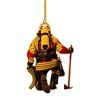 2D Christmas Firefighter Pendant Christmas Pendant Dwarf Car Pendant Statue Craft Party Accessories Decoration New Year 2025